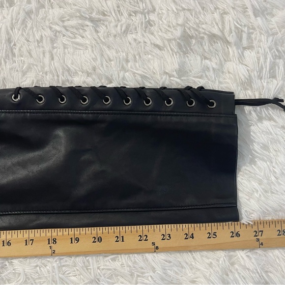 Blank NYC Womens Vegan Leather Lace Up Pants Size 27 Black - Picture 9 of 10